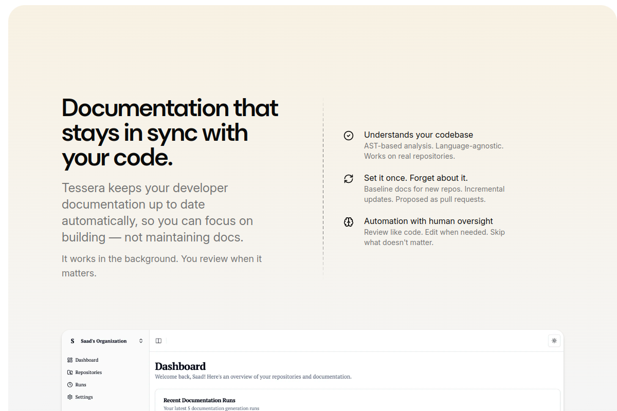 Tessera screenshot